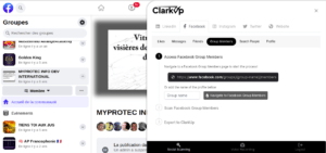 ClarkUp extension chrome facebook grp simple crm prospection